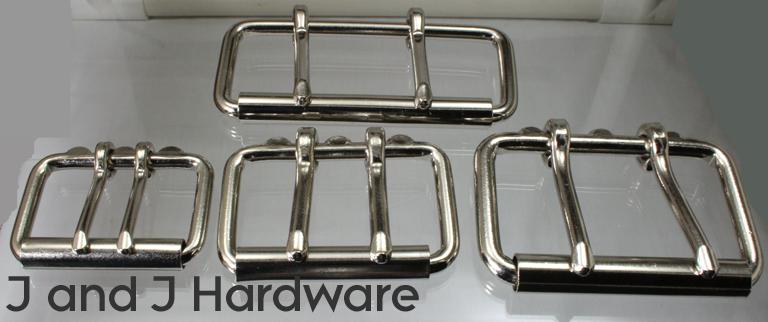 A group of double tongue heel bar roller buckles, from 2 to 4 inches in width