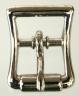 Nickel plated center bar buckle